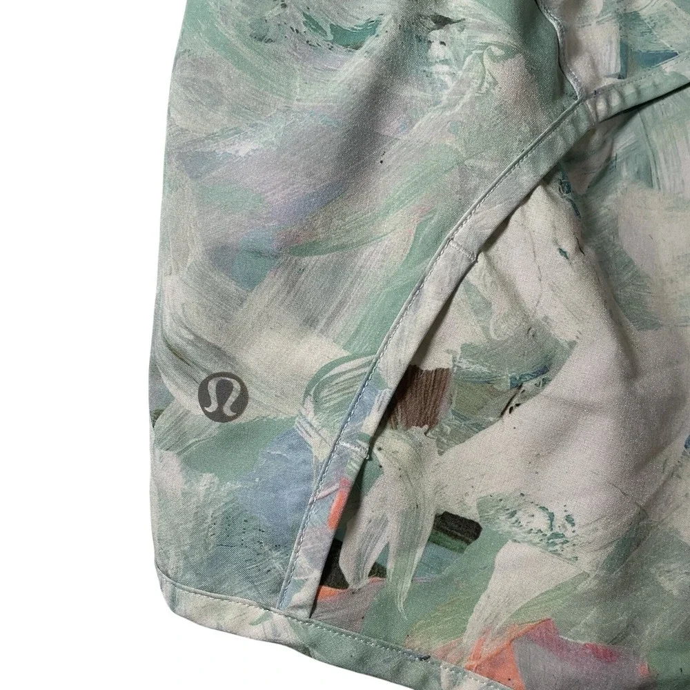 Lululemon Size 8 Run‎ Speed Shorts Frangipani Fresh Teal Green Sz 8